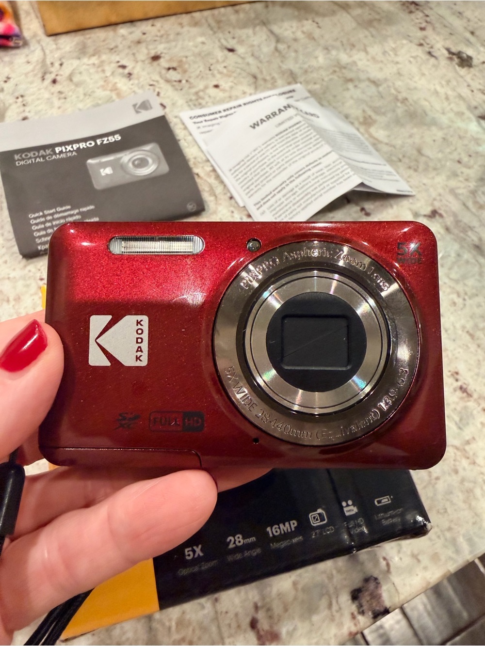 Kodak Red Compact PIXPRO Point-and-Shoot Camera